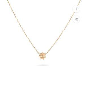 Bluboho Dahlia Flower Necklace 14k solid gold